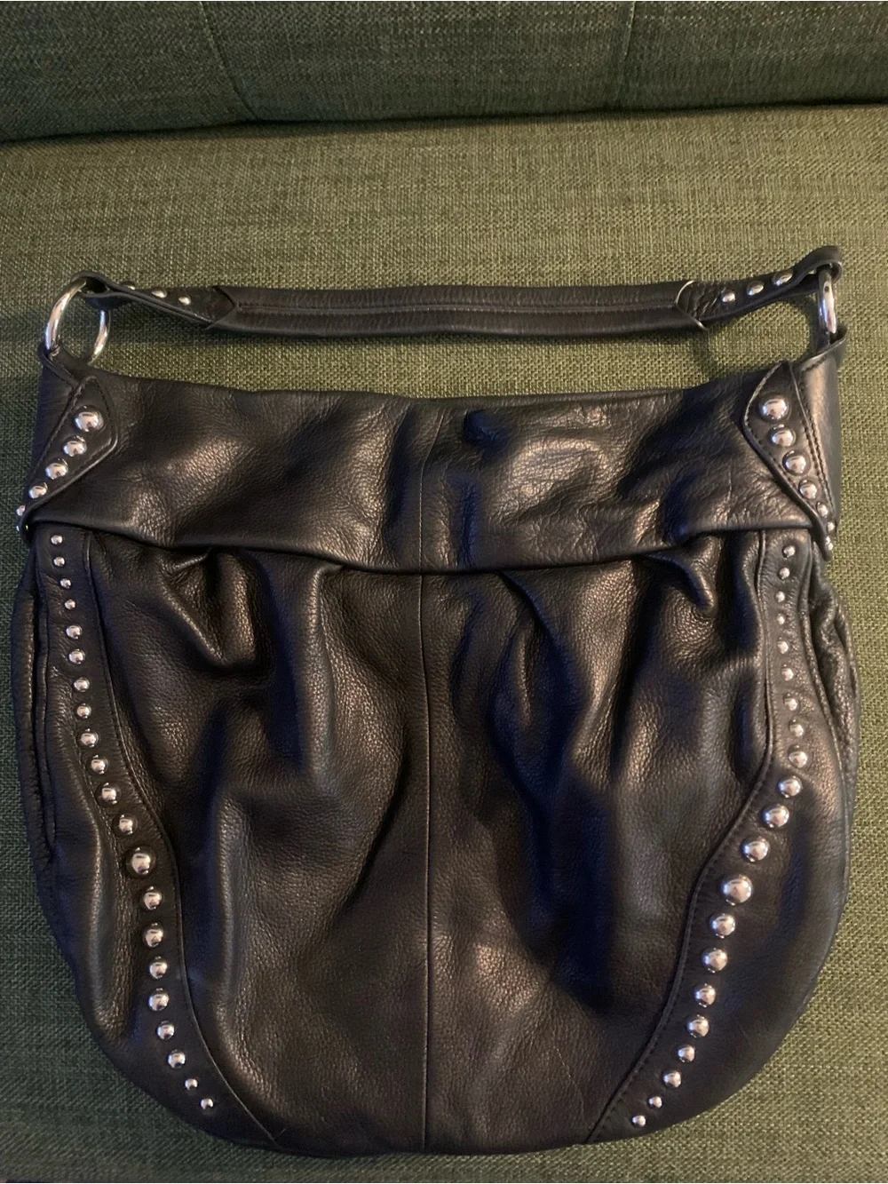 B. MAKOWSKY Black Studded Leather Shoulder Bag❤️❤️❤️